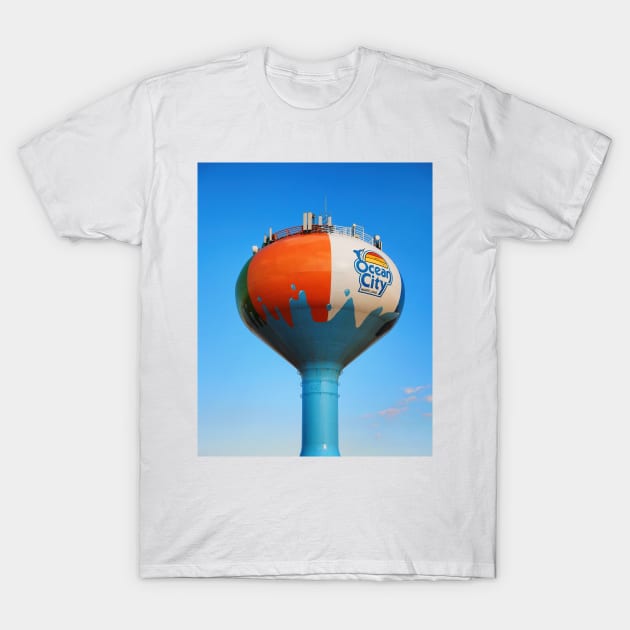 Beach Ball Water Tower in Ocean City, MD T-Shirt by Swartwout